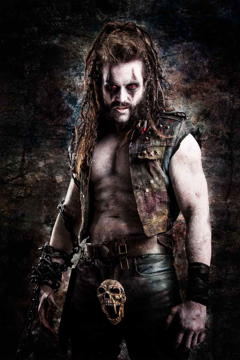 Emmett J. Scanlan as Lobo, in all his skull-crotch glory.